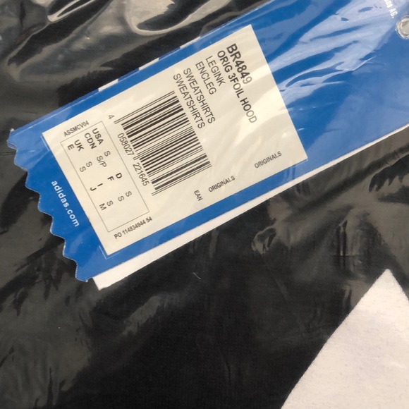 NWT Adidas Originals Trefoil Hoodie Ink - Picture 3 of 5